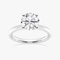 1.50 Ct Round Solitaire Lab Diamond Engagement Ring, G-VS1