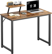 New Foxemart Office Computer Desk, 31.5”, Rustic brown