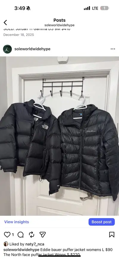 Eddie bauer puffer jacket womens L $90, View more