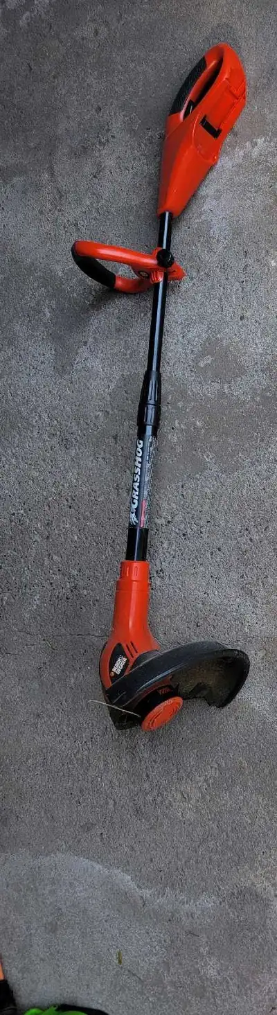 Black & Decker GrassHog electric trimmer with battery, View more