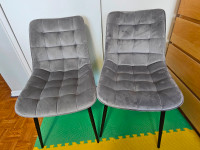 Grey dining chairs - set of 2