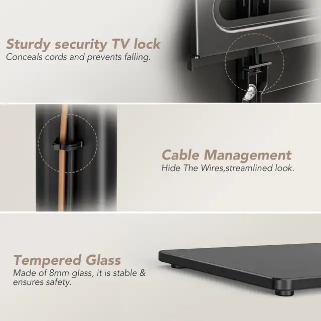 Universal Floor TV Stand with Mount 65 inch LCD, LED OLED tv in TVs in City of Toronto - Image 7