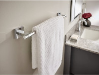 Towel Bar Rack, Polished Chrome, 24"