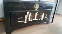 Black Lacquer Camphor Lined Trunk
