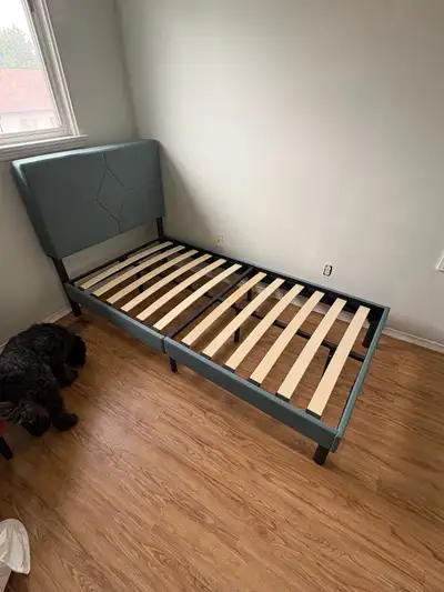 Like new bed frame. We got it incase any of the grandkids slept over and now we need to downsize. Ne...