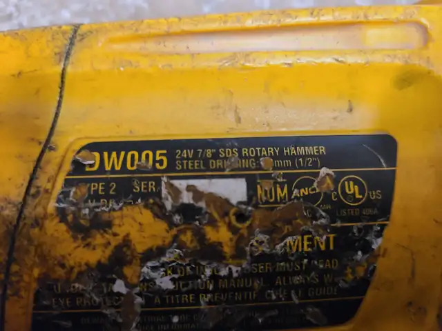 Dewalt 24V Rotary Hammer (Tool Only)494052555065272322