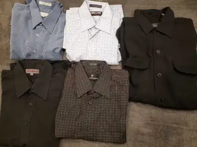 QTY 5 MEN'S LONG SLEEVED DRESS SHIRTS, View more
