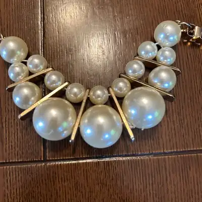 Pearl and Gold Necklace, View more