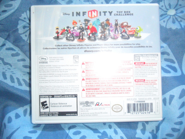 Disney's Infinity Nintendo 3DS Game in Nintendo DS in Petawawa - Image 2