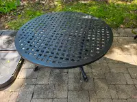 Cast Aluminum lawn Furniture Round Table & side tables