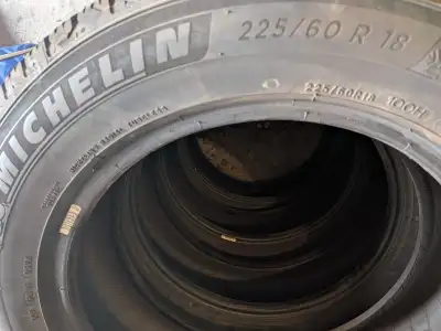 Set of 4 Michelin X-Ice SNOW winter tires (studless ice & snow): 225/60R18 100H. Used 1 winter seaso...