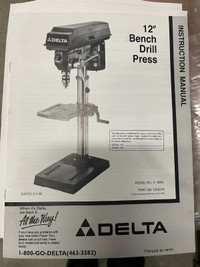 12" Delta Bench Drill Press