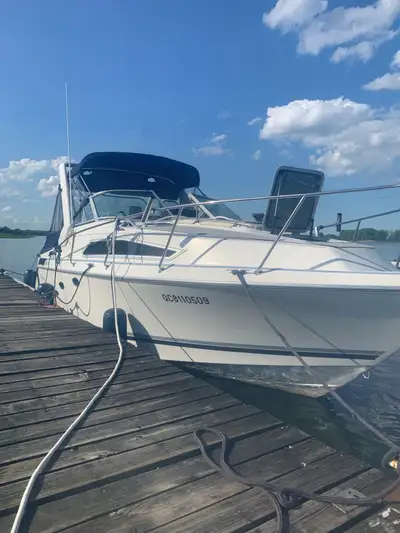 Pied de moteur refait a neuf bravo 2 valeur 12800$ batteries 1 ans marina payé pour 2025 valeur 3600...