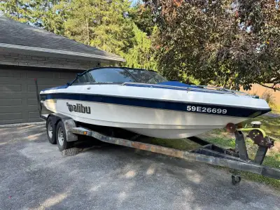Great condition. Premier ski boat Legendary diamond hull Walk-through bow After market wakeboard tow...