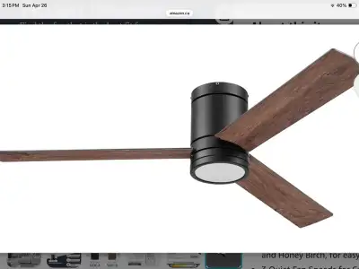 LED ceiling fan with remote, View more