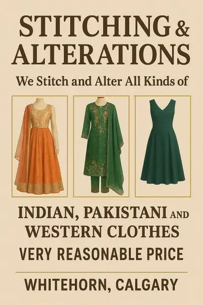 Offering professional stitching and alteration services for all types of Indian, Pakistani, and West...