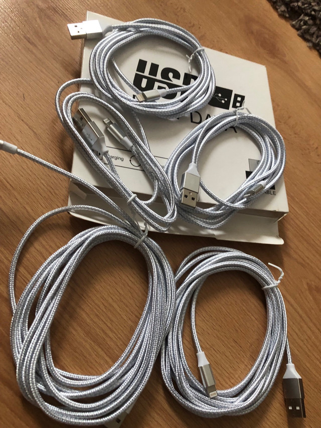 5-Pack of Lightning USB Charging Cables for iPhone & iPad in General Electronics in Windsor Region - Image 2