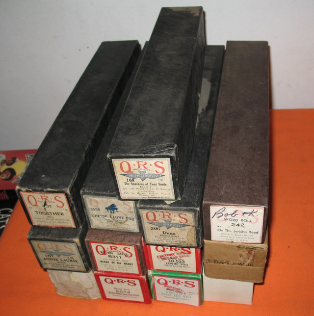 Antique Player Piano Rolls 13EA - In Great Condition For Age - in Pianos & Keyboards in Edmonton
