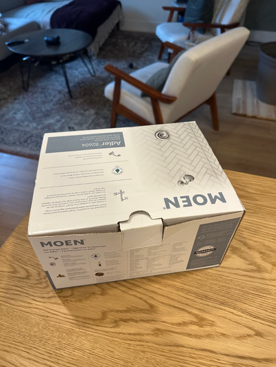 Open Box with all contents MOEN Adler Single-Handle 4-Spray Bathroom Shower Faucet with Rain Shower...