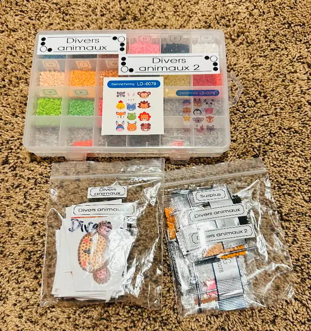 Various animals diamond painting kit (2 in 1)62854395967234121