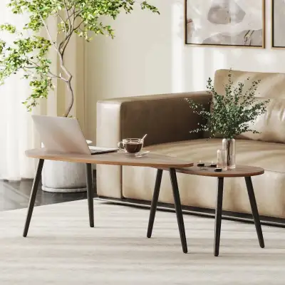  2pc Coffee Table Set for Living Room, Industrial Nest , View more