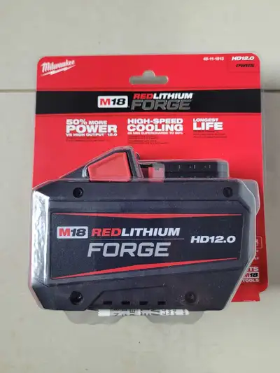 Milwaukee M18 High Demand (HD) 12.0 Ah REDLITHUM FORGE Battery, View more