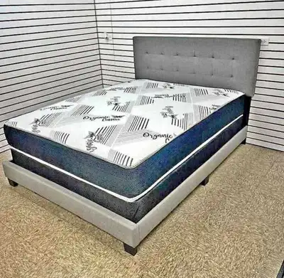 King size bed Brand New full set (Bed+Mattress+Night stand), View more