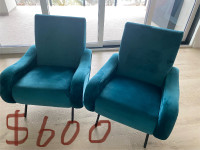 Accent chairs -turqoise