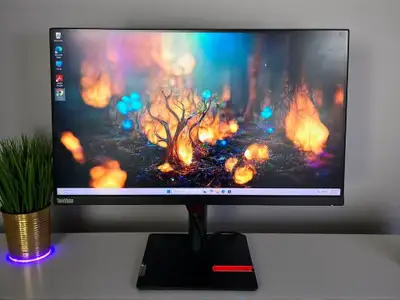 Decent  Lenovo ThinkVision P24Q-20 Monitor – 23.8” QHD, View more