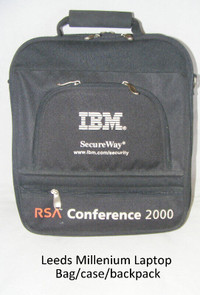 Leeds Millennium laptop bag backpack, case – 14” black excellent