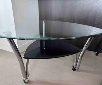 Modern Glass Coffee Table – 90 cm – Great Condition, View more