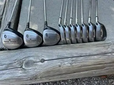 Golf clubs right handed $250, Harrison Steel Lite golf clubs, View more