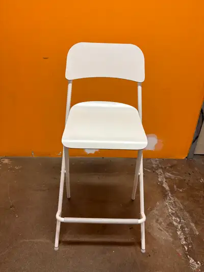 White foldable bar stools Sitting Height 29”, View more
