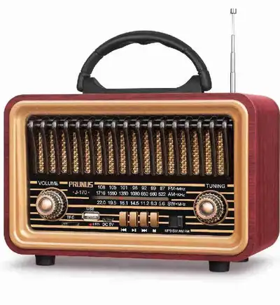PRUNUS Retro Bluetooth Radio with Rich Bass Speakers, Loud Stere, View more