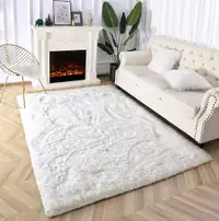 Carpet rug shaggy/Tapis moelleux 1,6x2m -Blanc