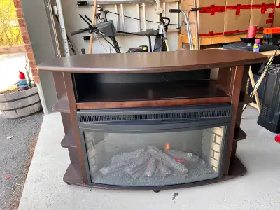 Electric fireplace TV stand/heater, View more