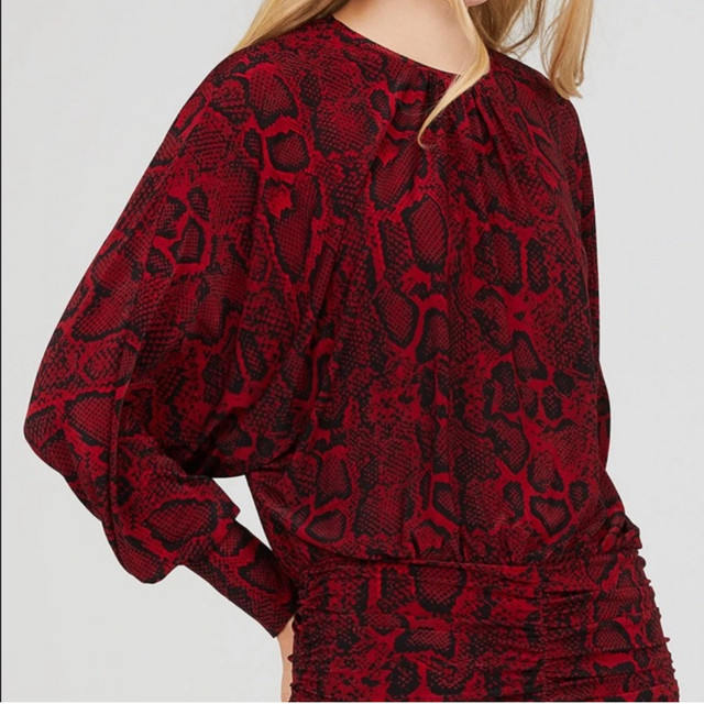 Snakeskin Print Batwing Sleeve Top in Women's - Tops & Outerwear in Calgary - Image 3