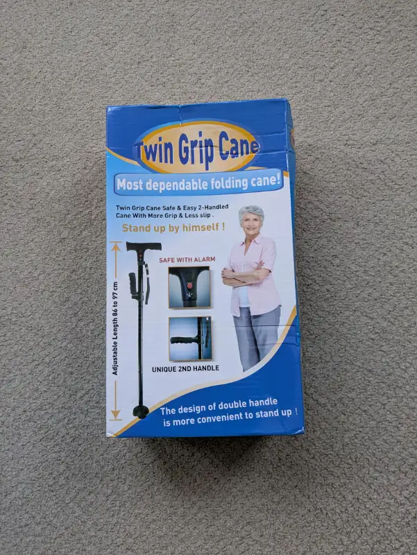 New Foldable Walking Cane With Quad Base, Light and Alarm in Health & Special Needs in Calgary - Image 11
