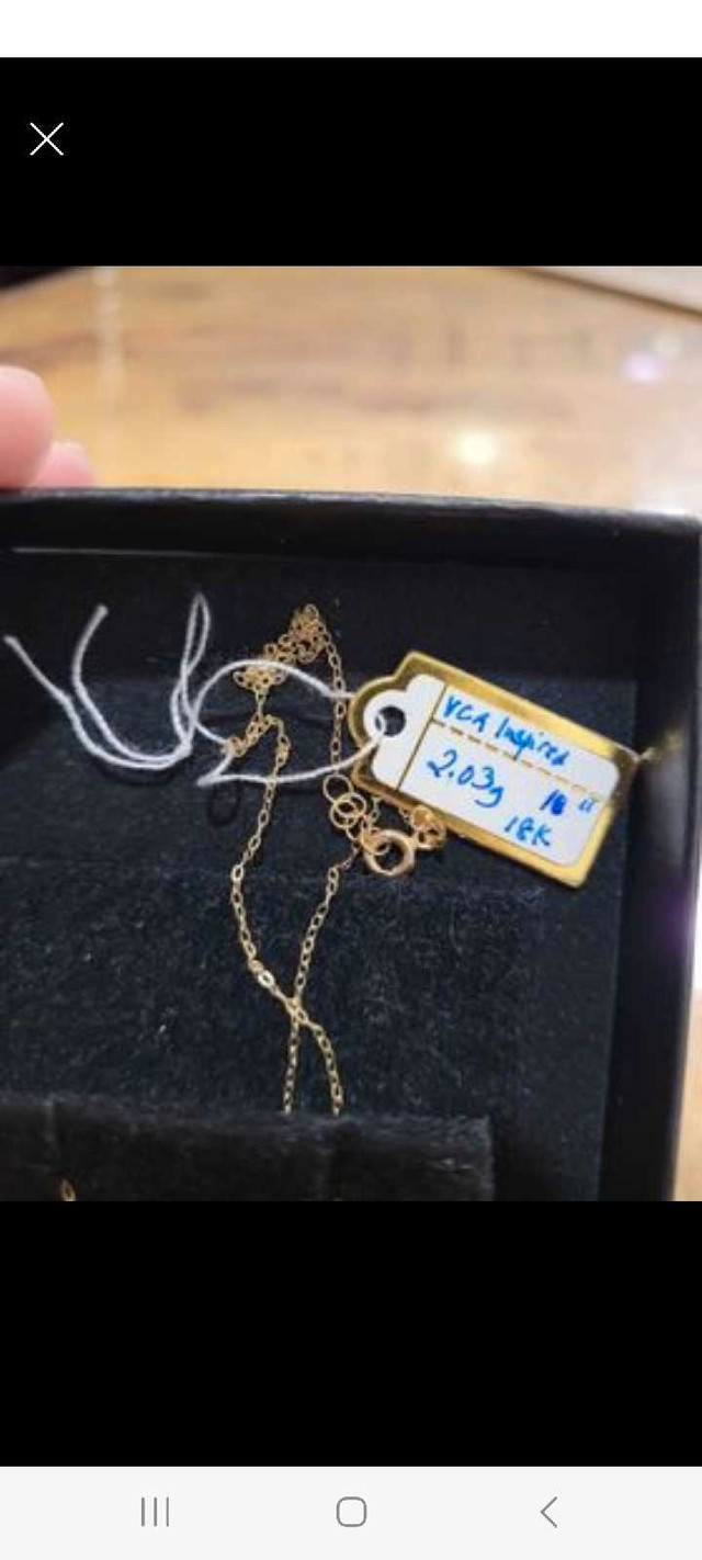 NEW gold necklace 18k with 2 faces in Jewellery & Watches in Kitchener / Waterloo - Image 2