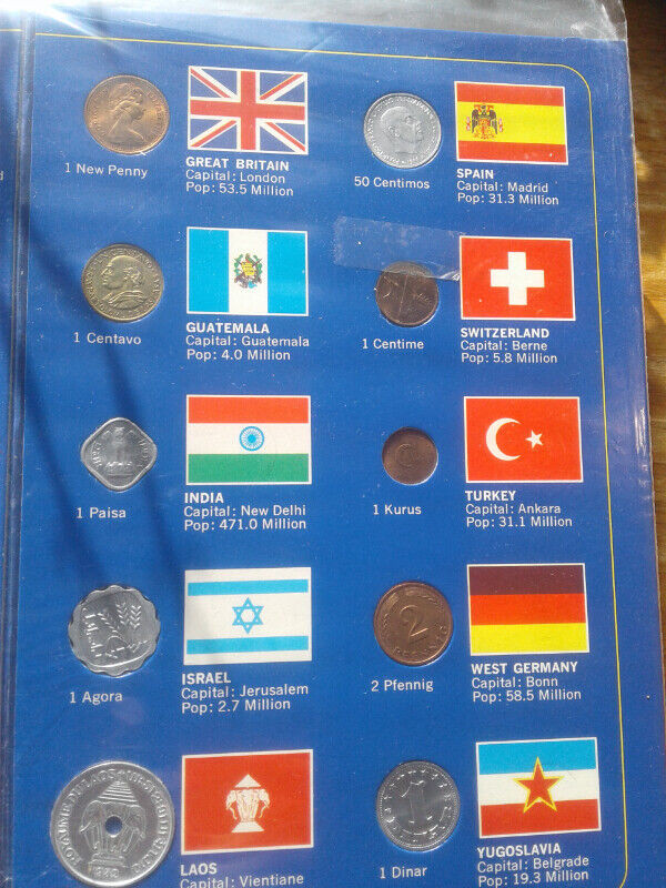 COINS OF THE WORLD 1970's FROM GULF OIL GAS PUMP GIVEAWAY in Arts & Collectibles in Kitchener / Waterloo - Image 4