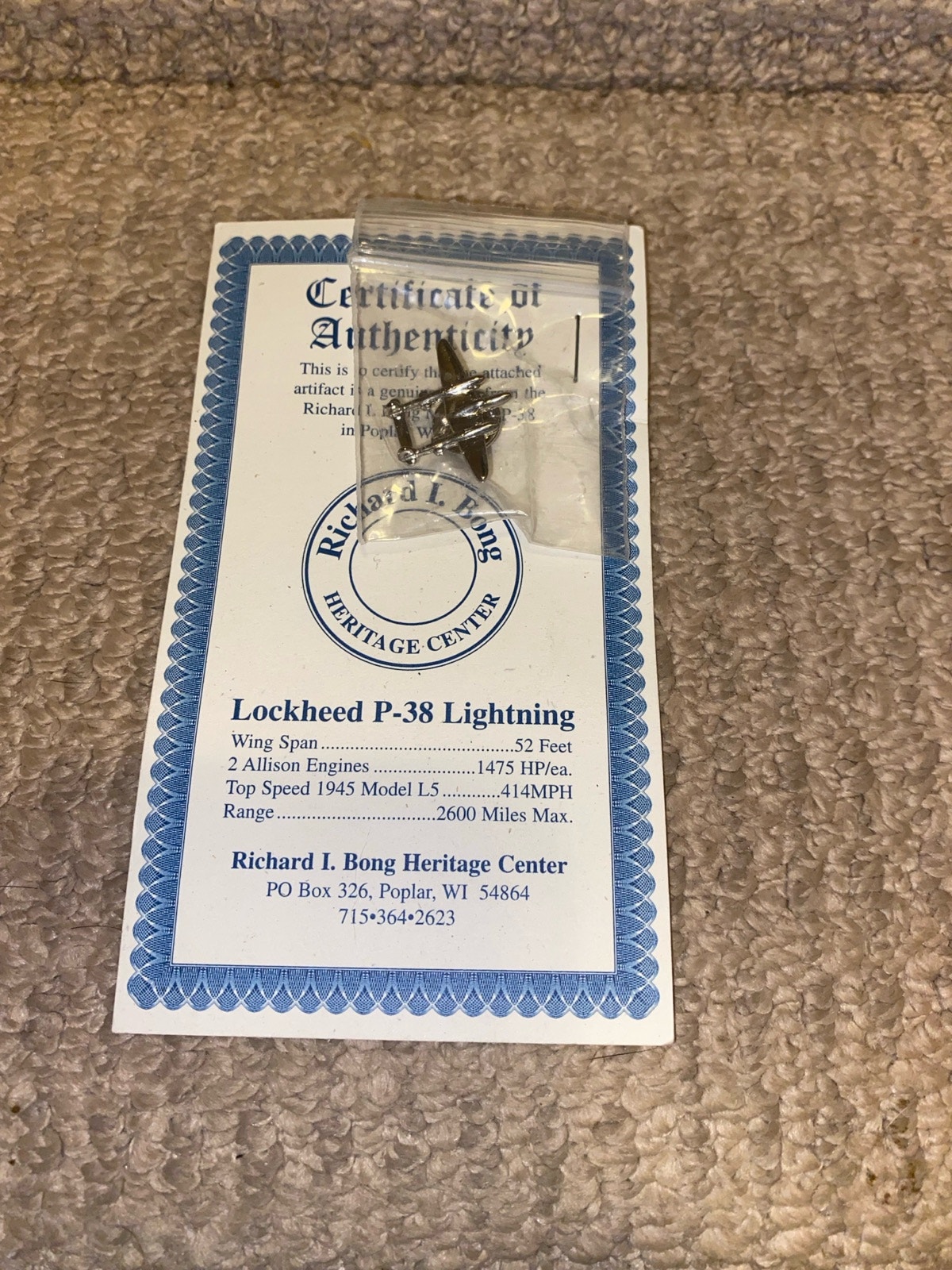 Artifact aircraft Fragment with COA, photo 1