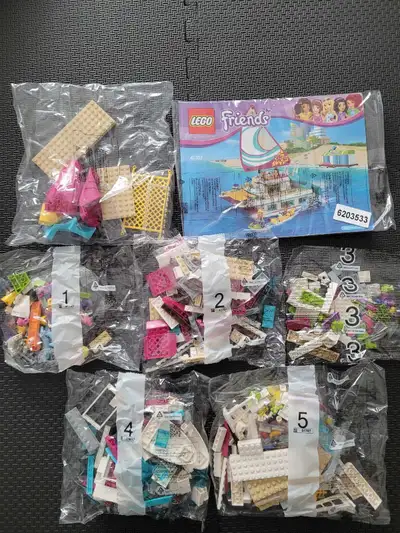 LEGO FRIENDS 41317: Sunshine Catamaran, New and Still Factory Sealed Bags Without Original Box This...