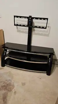 Tv stand with glass shelves 