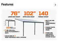 16x10 polycarbonate roof patio awning 