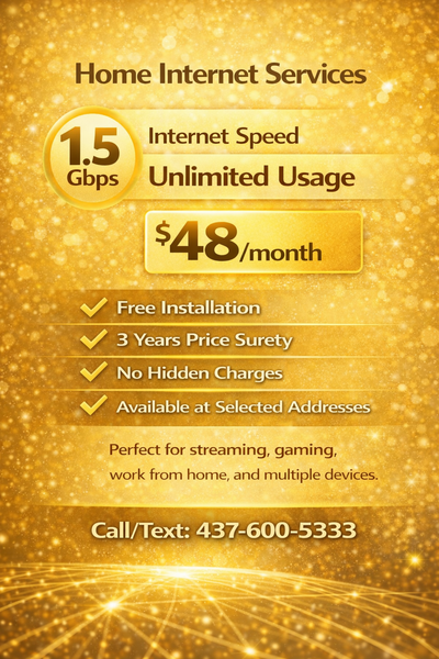 Best Home Internet - 1.5Gbps Fiber - Only $48, View more