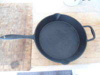 Two Lagostina Cast Iron Skillets