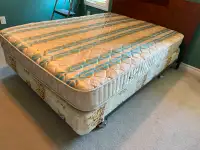 Double bed mattress, box spring &metal frame