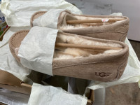 UGG CLARA velvet ribbon driftwood slipper SIZE 7 BNIB