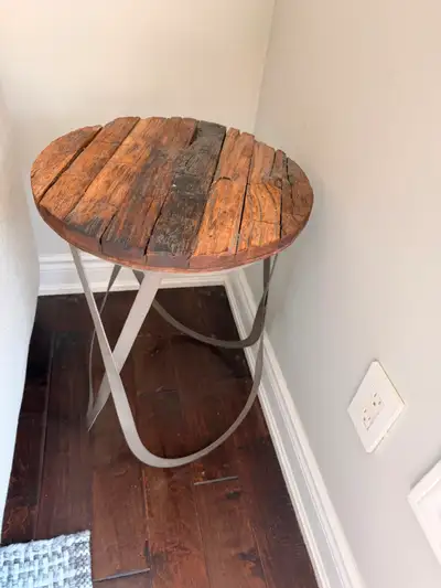 two wood side tables, View more