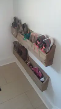 Custom made shoe rack/holders